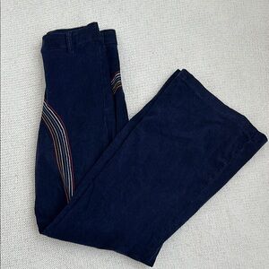 ModCloth Navy Corduroy Rainbow With Me Wide Leg Pants Size 8